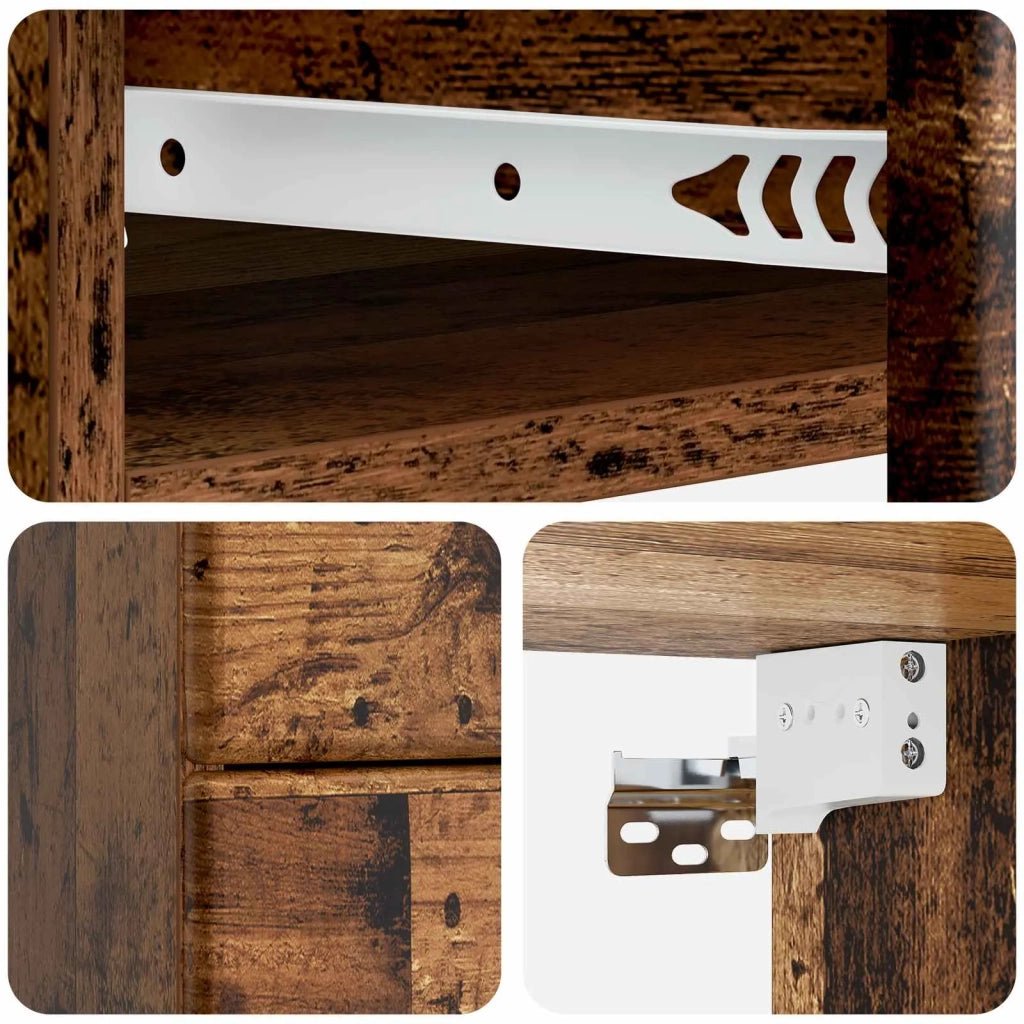 Mobiletto da notte a muro 2 pcs Legno antico 34,5 x 33 x 40 cm 899162