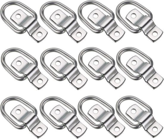 Anello D per Fermo Carico - 12 Pezzi di Anello di Fermo per Caravan Anello di Fermo per Carico - per Caravan Camion Van Barche