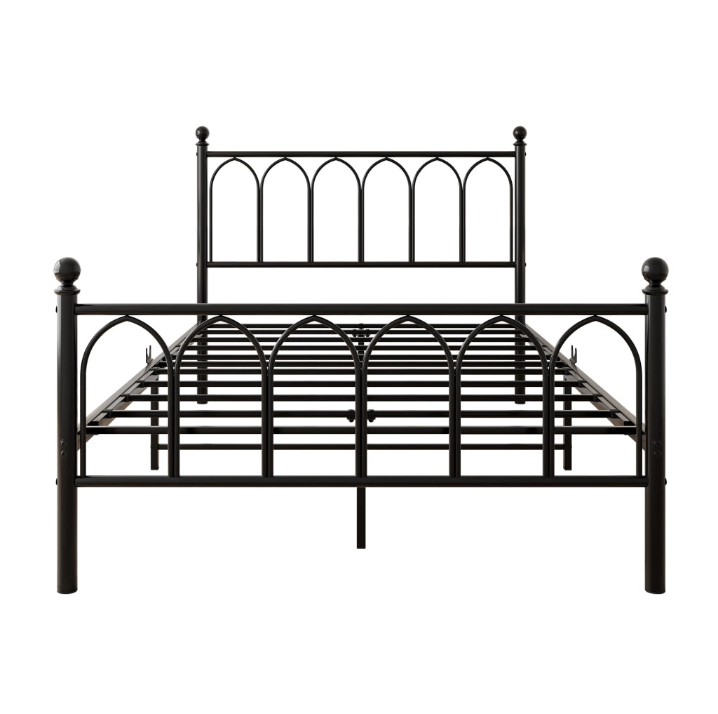 Letto 120x200 cm con LED; USB e presa; struttura in metallo nera