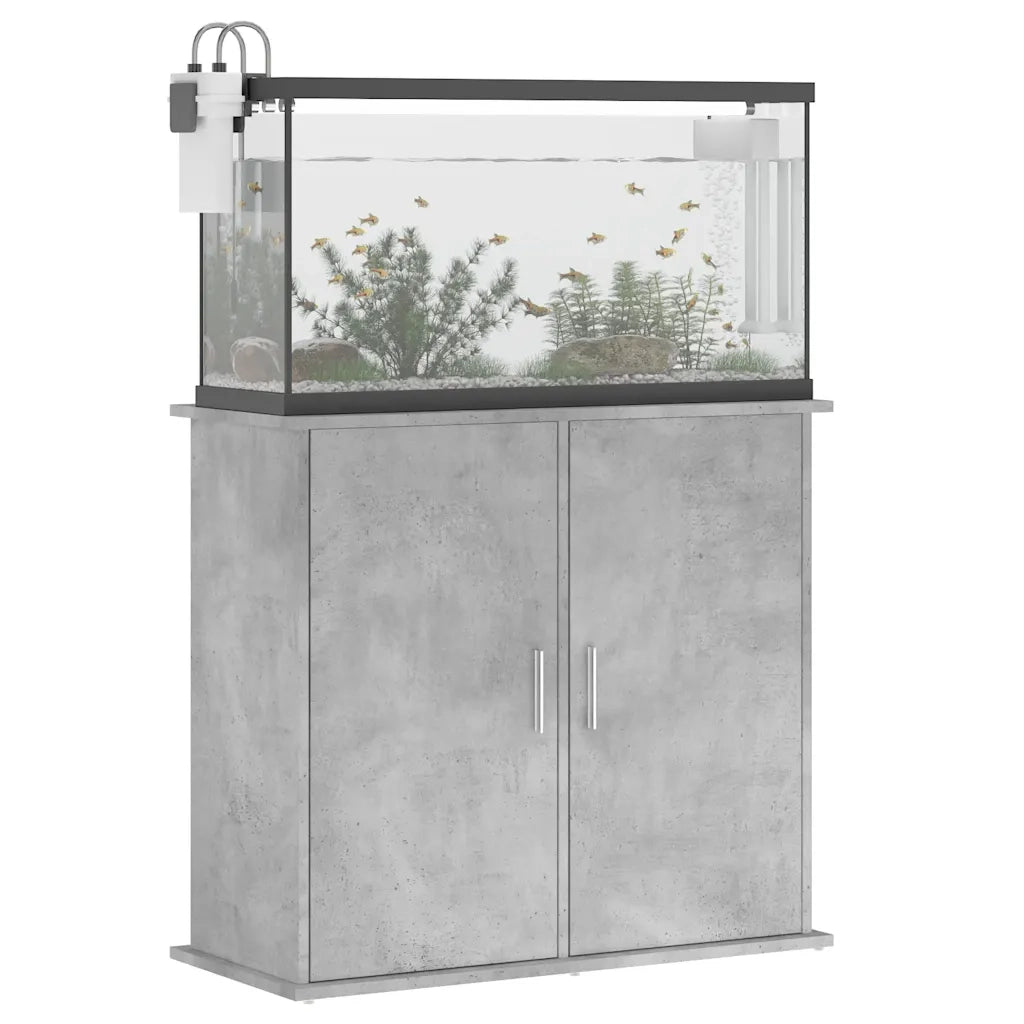 Supporto per acquario in cemento grigio 81x36x73 cm 833627
