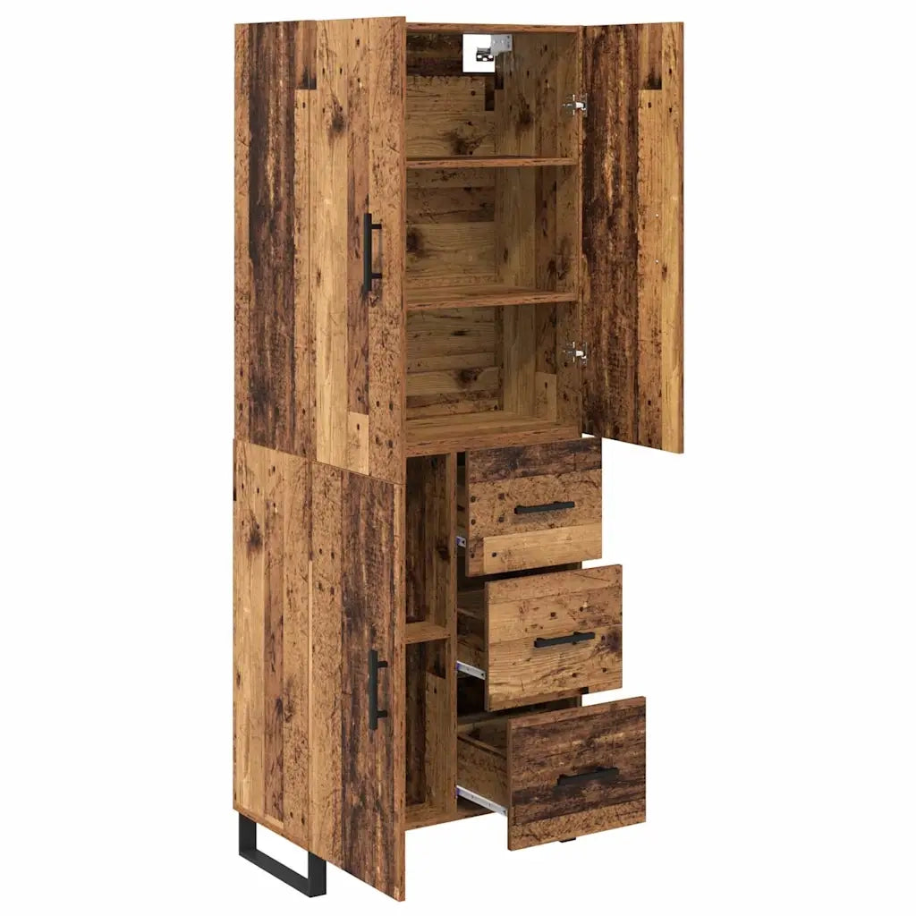 Credenza con cassetto 2 pcs Legno vecchio 69,5 x 34 x 180 cm 3415693