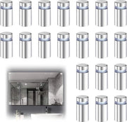 Nageli Acrilici a Distanza con Manico in Acciaio Inox - Display di Promozione per Nageli - Per Banniere e Vetrini - 20 Pezzi