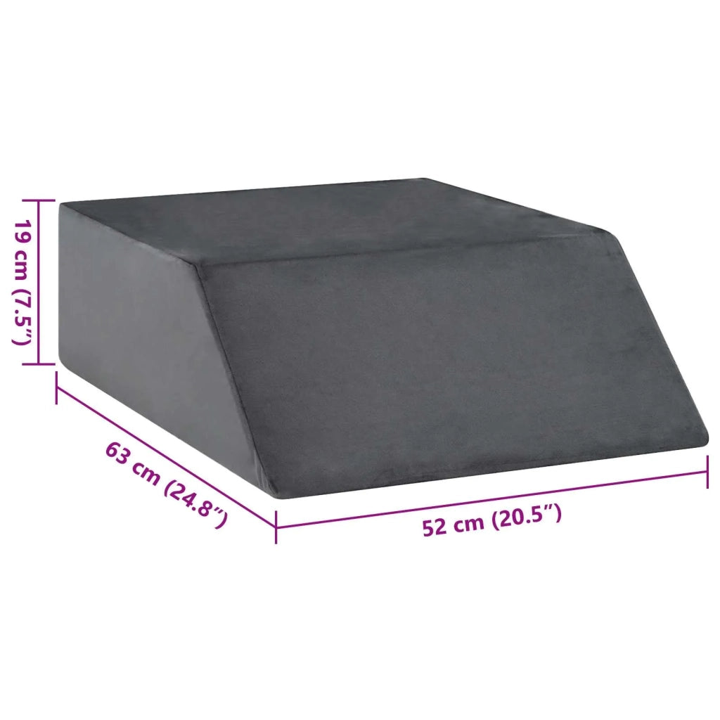 Cuscino per Gambe Tinta unita Grigio 63 x 52 x 19 cm Schiuma PU