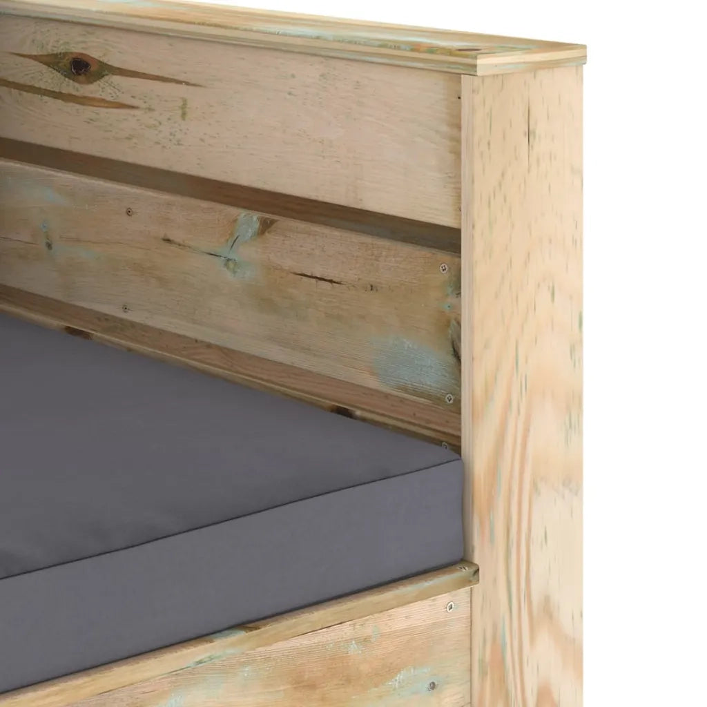 Set Divani da Giardino con Cuscini 2 pz Legno Impregnato Verde cod mxl 42757