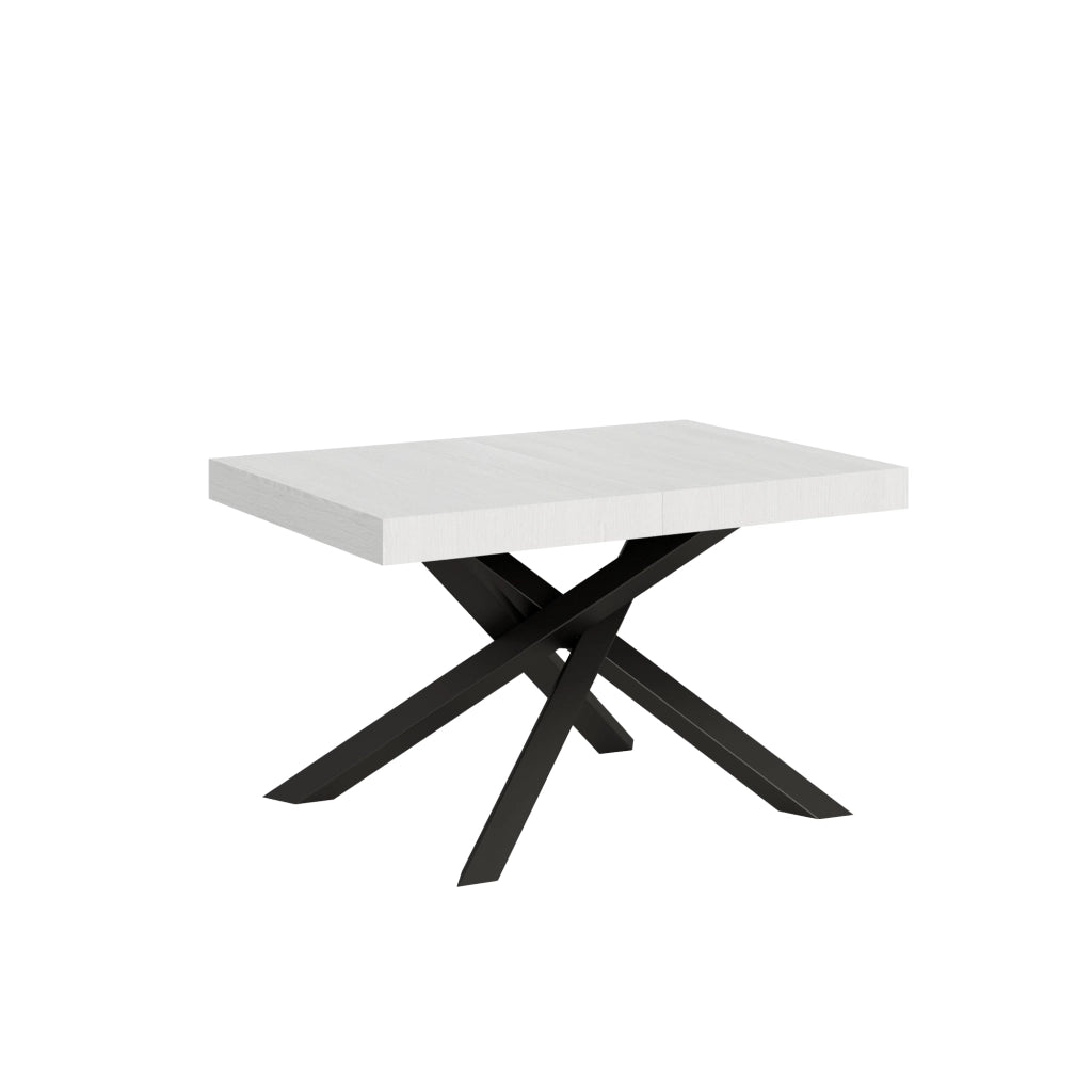 Tavolo allungabile 90x140/400 cm Volta bianco frassino telaio Antracite