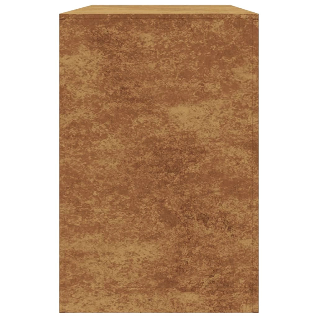 Portalegna 100 x 40 x 60 cm Acciaio Corten Marrone 02_0043695