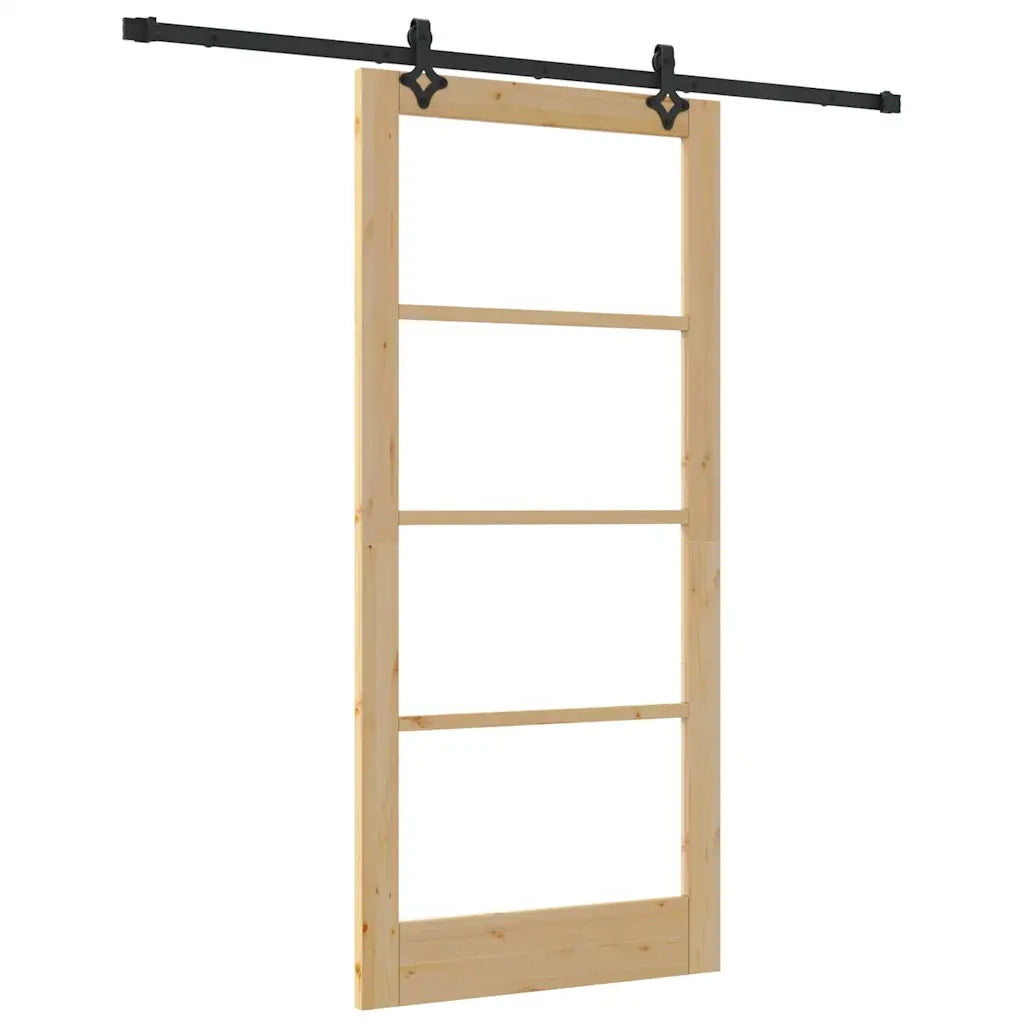 Porta scorrevole ORKDAL Naturale e Nero 93 x 202 cm 3332203