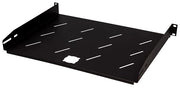 Mensola Ripiano fisso 19'' 1U Unita' 350mm nero / RS19-1U-350-B