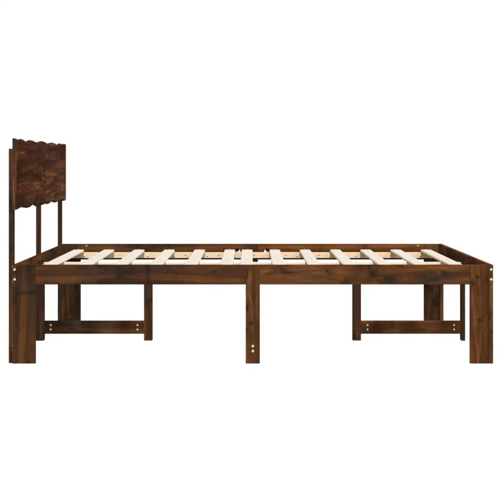 Letto matrimoniale con testiera ROSTOCK Marrone Scuro 3405437