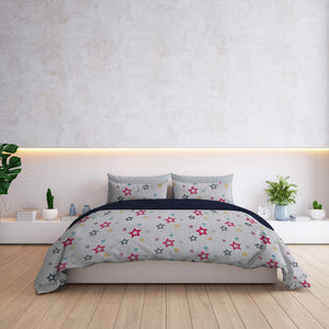 Copripiumino 1 Piazza e Mezzo con Federe Stampato in Microfibra Superstar