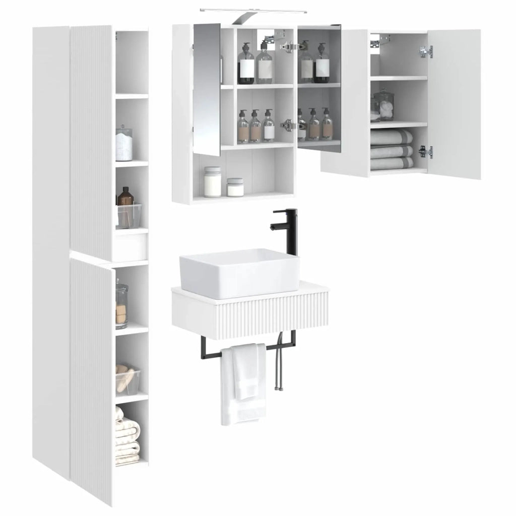 Set di mobili per il bagno 5 pcs Bianco 3407271