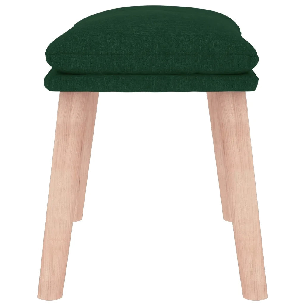 Poggiapiedi Verde Scuro 45x29,5x35 cm in Tessuto