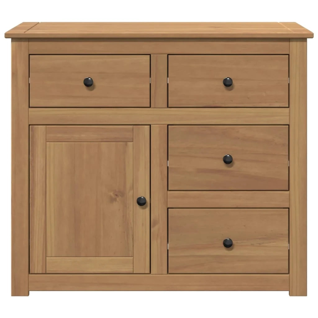 Buffet credenza cassettiera armadio mobile contenitore organizer per cucina soggiorno salotto con cassetti 93 x 40 x 80 cm legno di pino massiccio marrone 02_0030130
