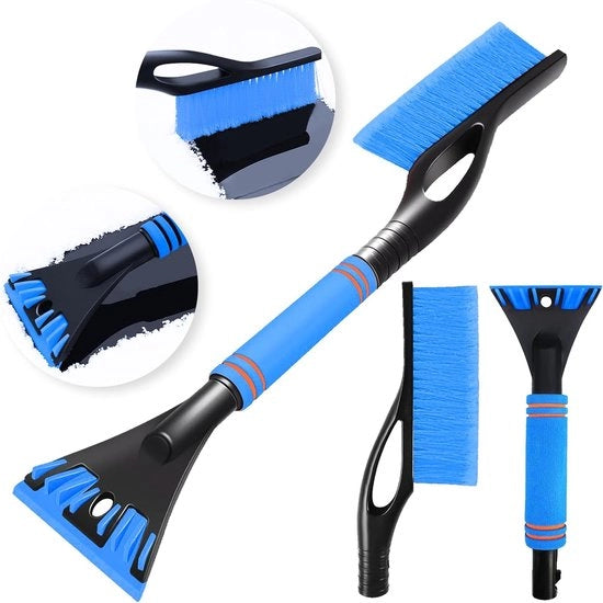 Sneerappresina auto con spazzola, 2-in-1 borsetta per neve auto, raccattapreghi auto rimovibile, per auto, camion, SUV