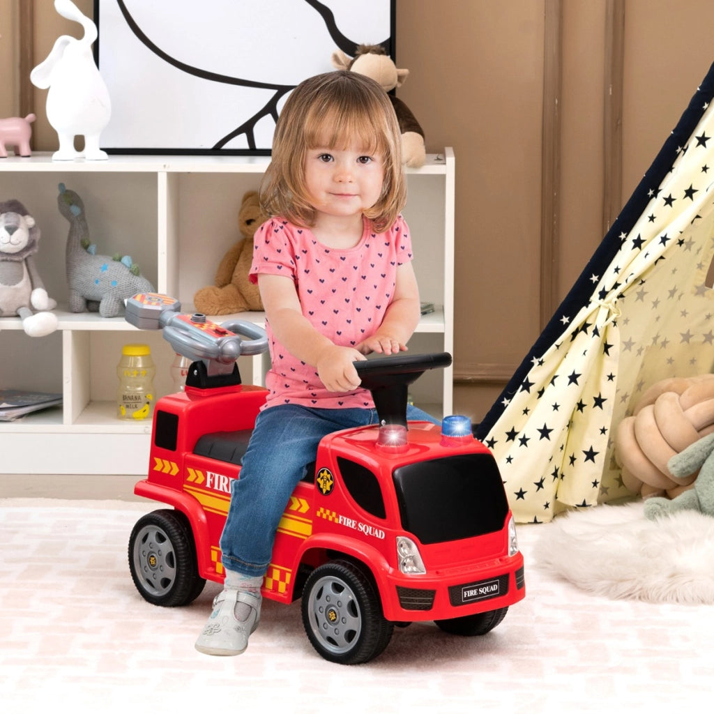 Giocattolo cavalcabile per bambini con funzione bolla musica luci allarme, Monopattino giocattolo per bambini Rosso-Macchinine giocattoli