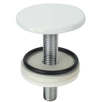 TAPPO COPRIFORO SANITARI OTTONE - BIANCO MM 50 CF=PZ 2- 5 confezioni
