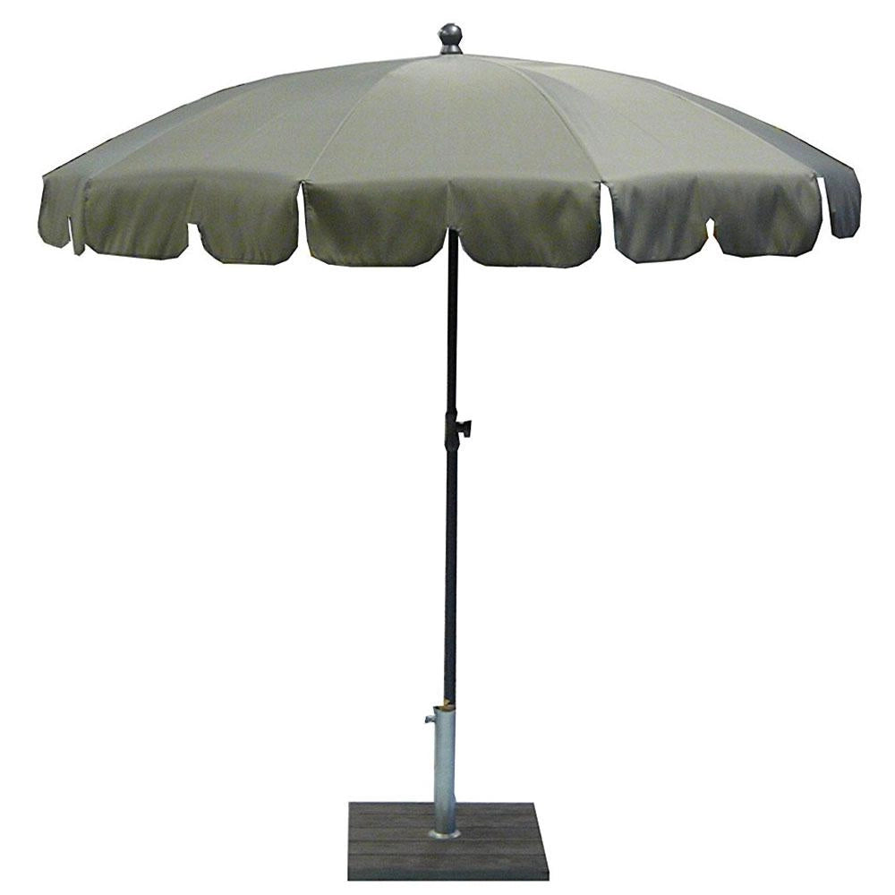 Ombrellone da Giardino Ø200 cm Palo Ø27 mm in Acciaio Maffei Allegro Tortora