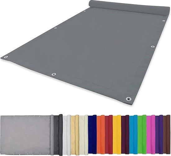 Ombrello acqua resistente 1x1.2M Paravento d'ombra - 95% resistente alle radiazioni UV - Grigio chiaro