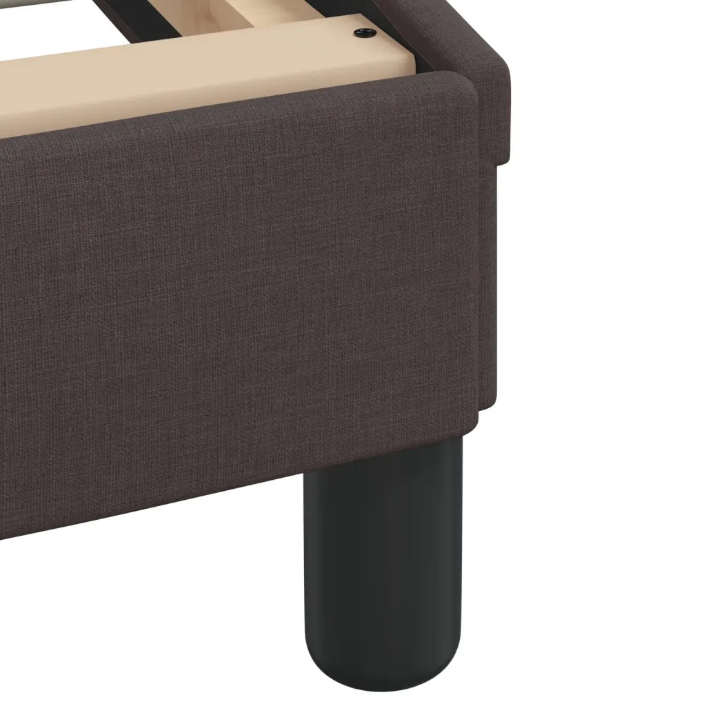 Letto con Materasso Hvar Marrone Scuro 140x190cm Tessuto 3208530