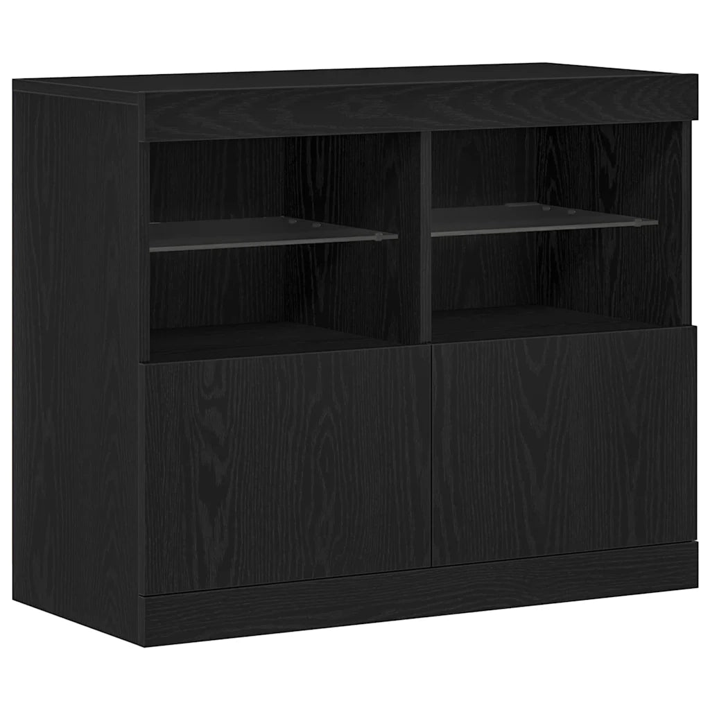 Madia LED Nero 81 x 37 x 66,5 cm Legno ingegnerizzato 863032