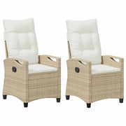 Sedia da Giardino 2 pz | Sedie da Esterno Beige e Crema 56 x 60 x 112 cm