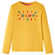 Maglietta per Bambini Maniche Lunghe Ocra Scuro 92