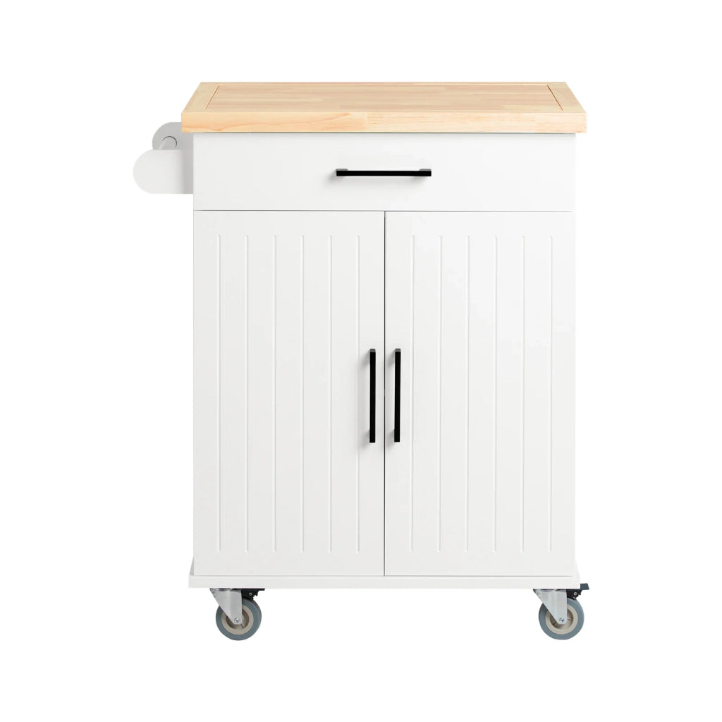 Credenza Cucina Carrello Cucina Con Ruote Con Cassetto E 2 Ante 74.5x45.5x91cm FKW119-WN SoBuy