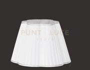 TC 3057 PARALUME DM.40CM  ATTACCO E27 PLISSE' BIANCO E ARGENTO