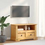 Mobile Porta TV Legno Pino Messicano Corona Range 91x43x56 cm 243738