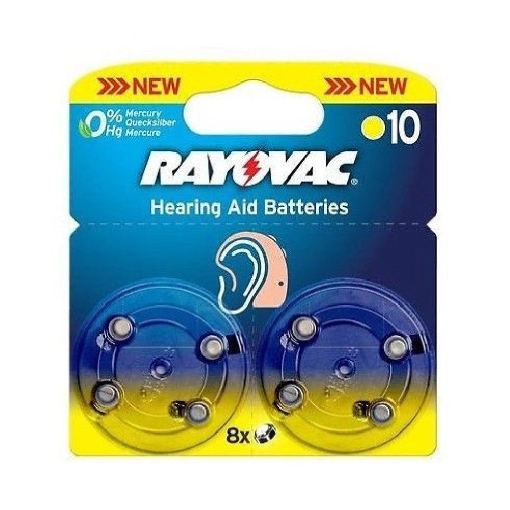 Trade Shop - 8 Pezzi Batterie Pile Per Amplifon Apparecchi Acustici Pr70 Varta Rayovac Ha 10 -
