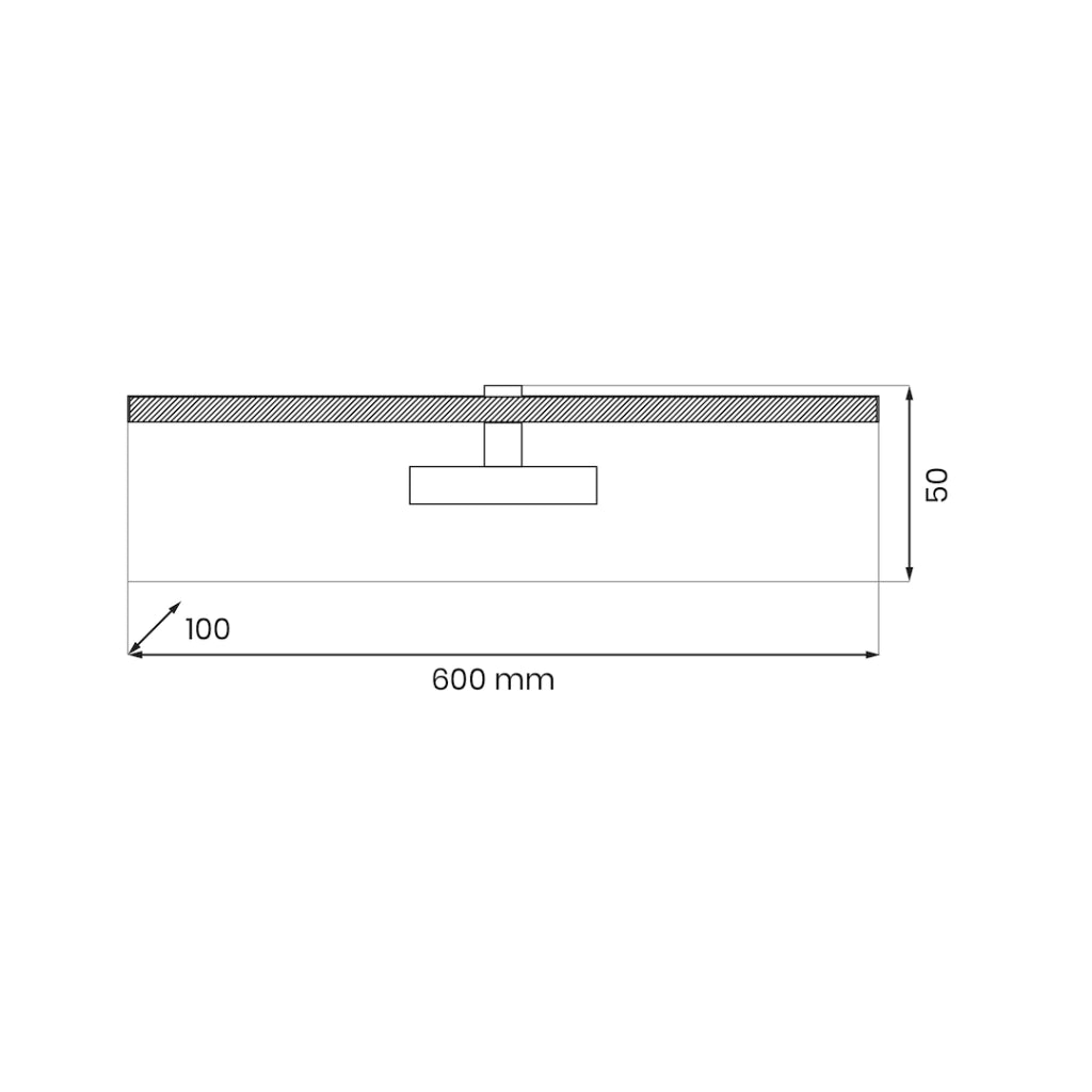 Applique PRADO da specchio bianca 60cm LED 11W 3000K