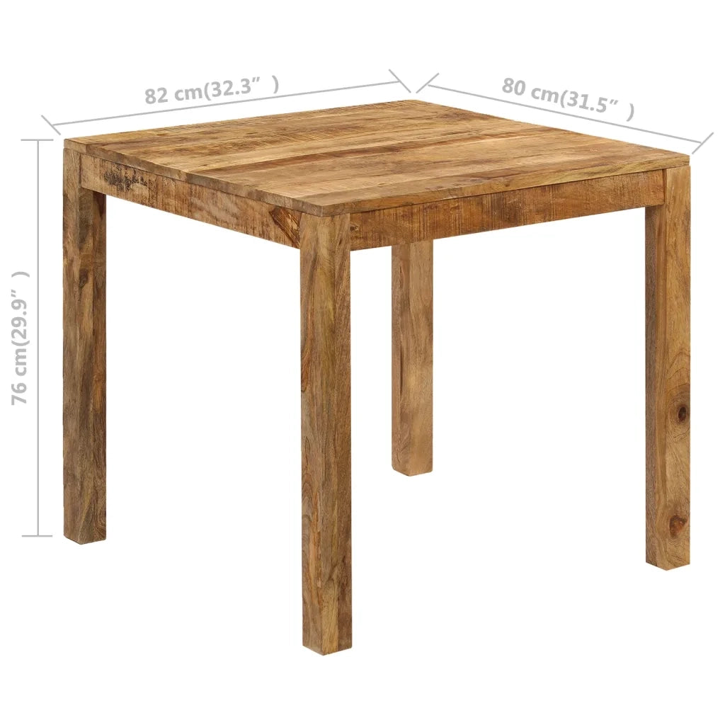 Tavolo per Sala da Pranzo in Legno Massello di Mango 82x80x76cm 246704