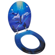 Sedile WC con coperchio MDF design Dolphins 02_0002883