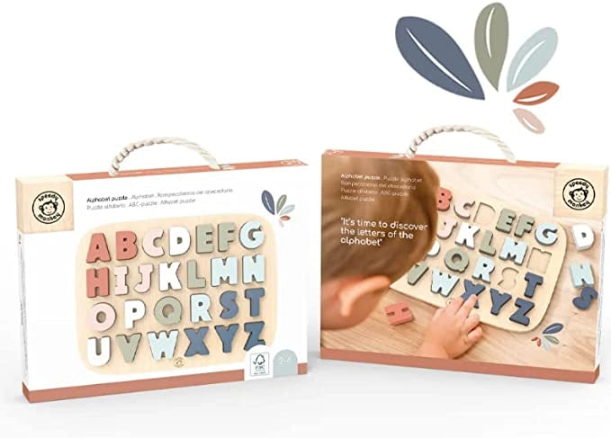 Puzzle Alfabeto Bambini Puzzle Alfabeto Legno Puzzle Alfabeto Montessori Alfabeto Puzzle Tavola Puzzle di Legno Alfabeto