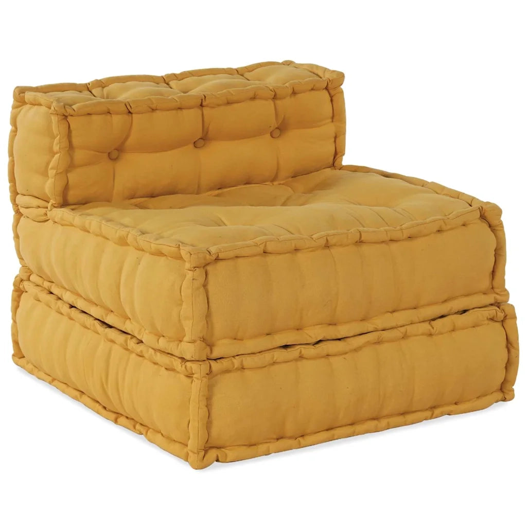 Unità di Divano Modulare 4 pcs Giallo Tessuto