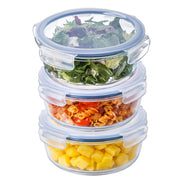 Contenitore per alimenti in vetro KADAX da 1300 ml con coperchio, portapranzo (3 pezzi)