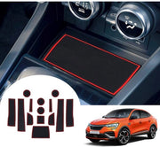 Accessori per Renault Arkana 2021-2024 2025, Antislipmatten, Arkana 2023, Matten in gomma, Bekerhoudermatten per console centrale, Opbergboxmatten, Deurnaadmatten, Accessori per Renault Arkana (Rossa)
