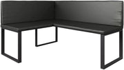 Vicco panca ad angolo Ravon, Nero, 120 x 150 cm