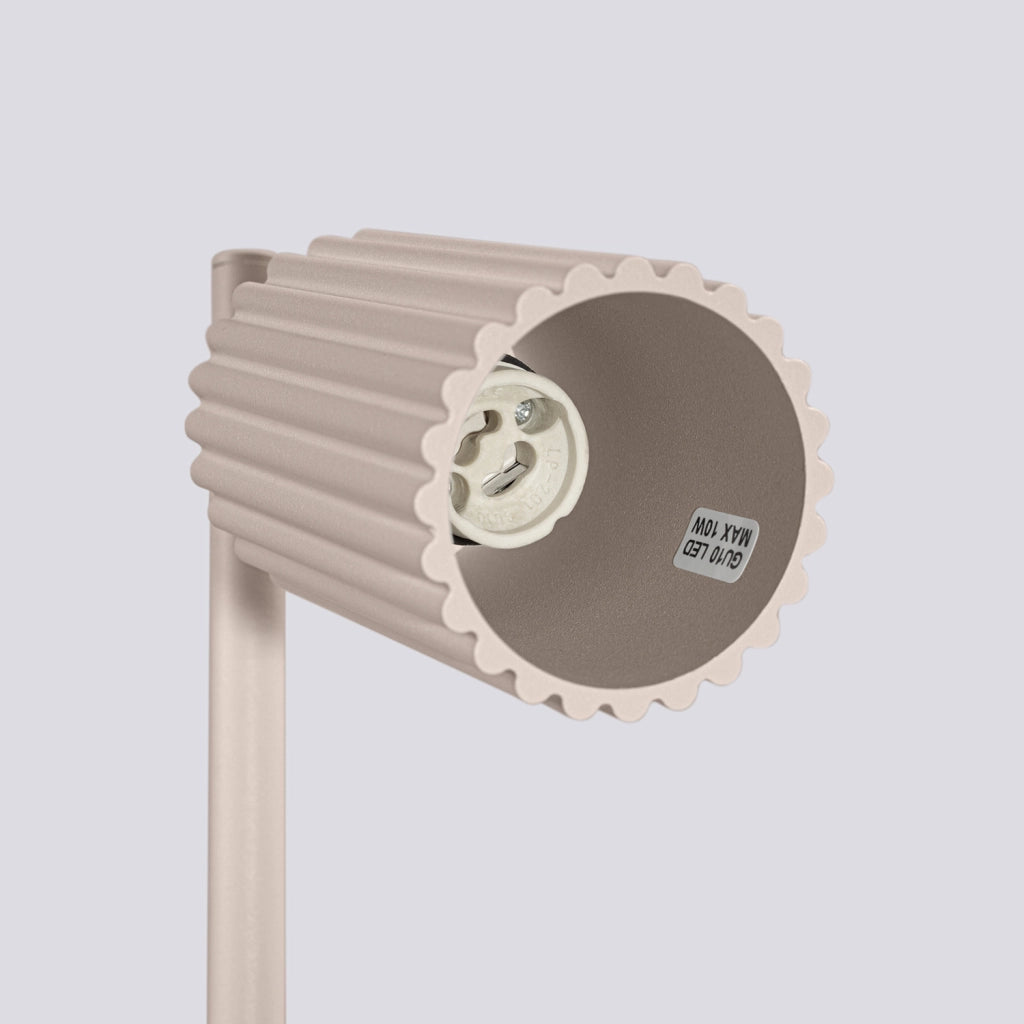 Lampada da scrivania GRAVIO taupe/bianca snodabile GU10 10W