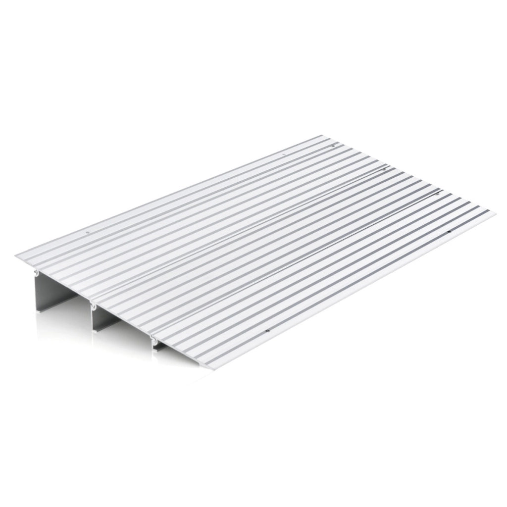 Rampa per soglia porta in alluminio con altezza regolabile, Rampa d'accesso antiscivolo portata 317kg 86,5x41,5x8,5cm-Salute e bellezza