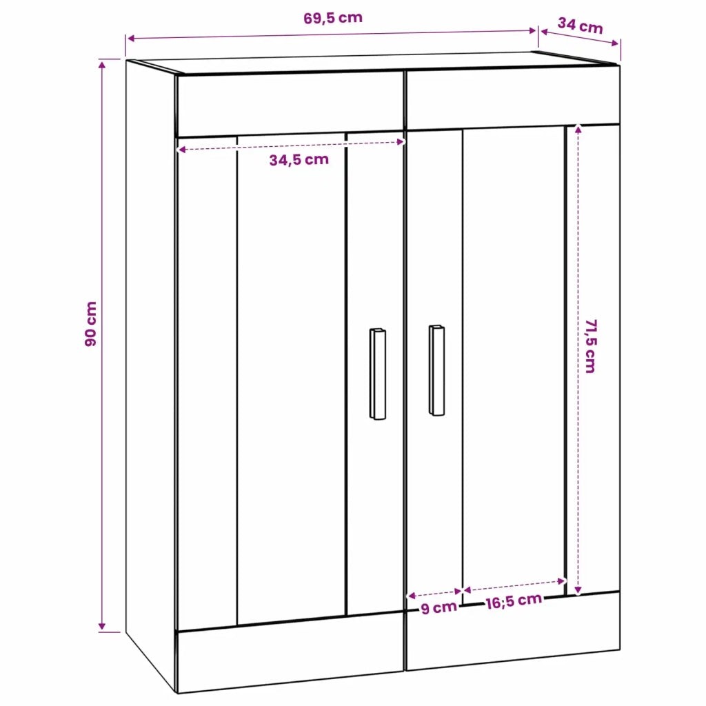 Armadietto a muro A parete Legno antico 69,5 x 34 x 90 cm 8010878
