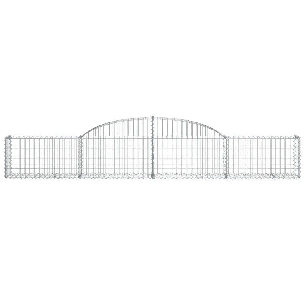 Cesti Gabbioni ad Arco 6 pz 300x30x40/60 cm Ferro Zincato 3146471