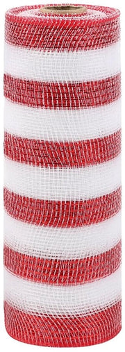 Decorazione a strisce di gas 26 cm - a strisce rosse e bianche - decorativo - atmosfera festiva - creatività per hobby - progetto flessibile - decorazione a strisce