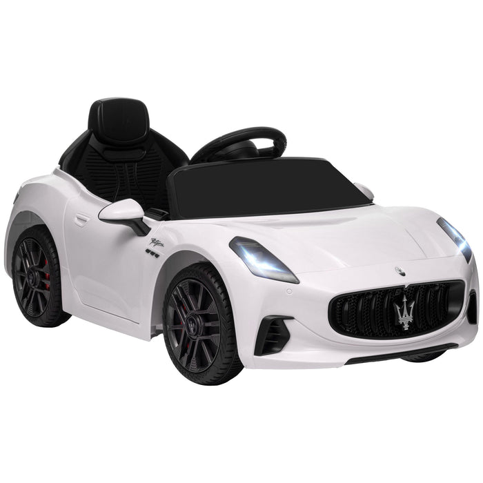 Macchina Elettrica per Bambini con Licenza Maserati Gran Turismo Folgore 12V Bianco