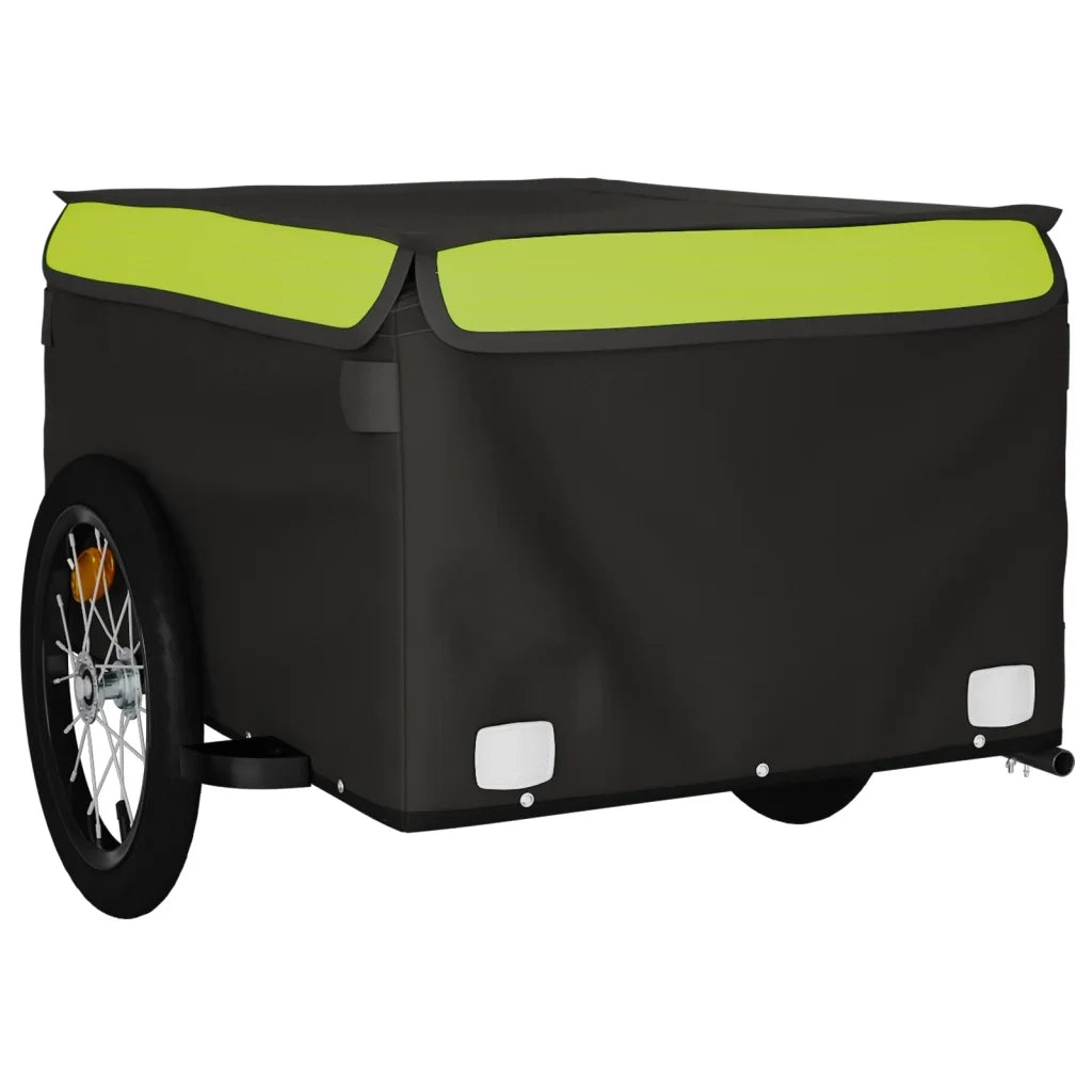 Rimorchio da Bici Nero e Verde 45 kg in Ferro 94088