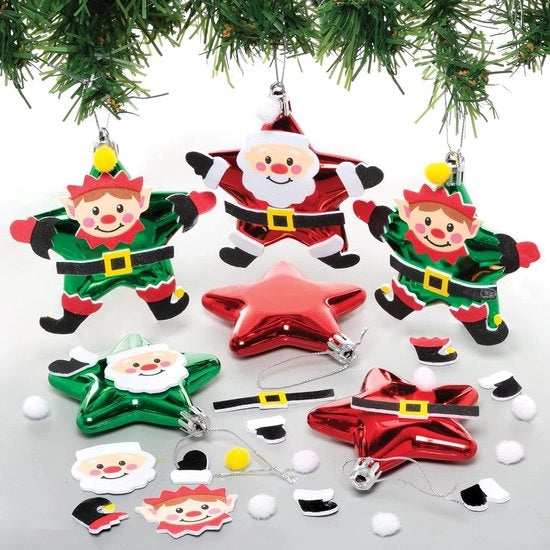 Set di decorazioni natalizie per bambini - DIY decorazioni di Natale - Decorazioni di festa per albero - Set da 6 pezzi