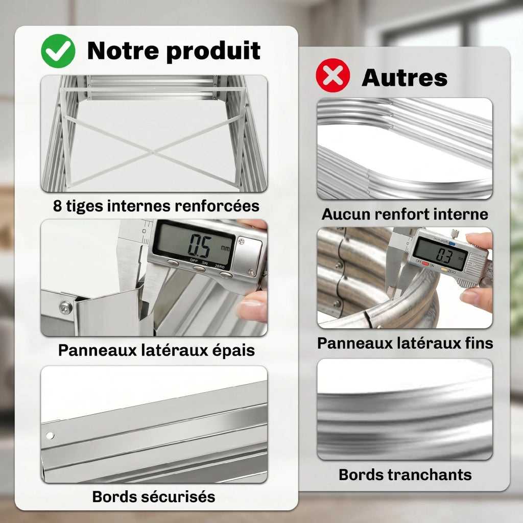 Tavolo da pranzo esterno in polyrattan ¨C zephmum ¨C grigio 180x90x59 cm
