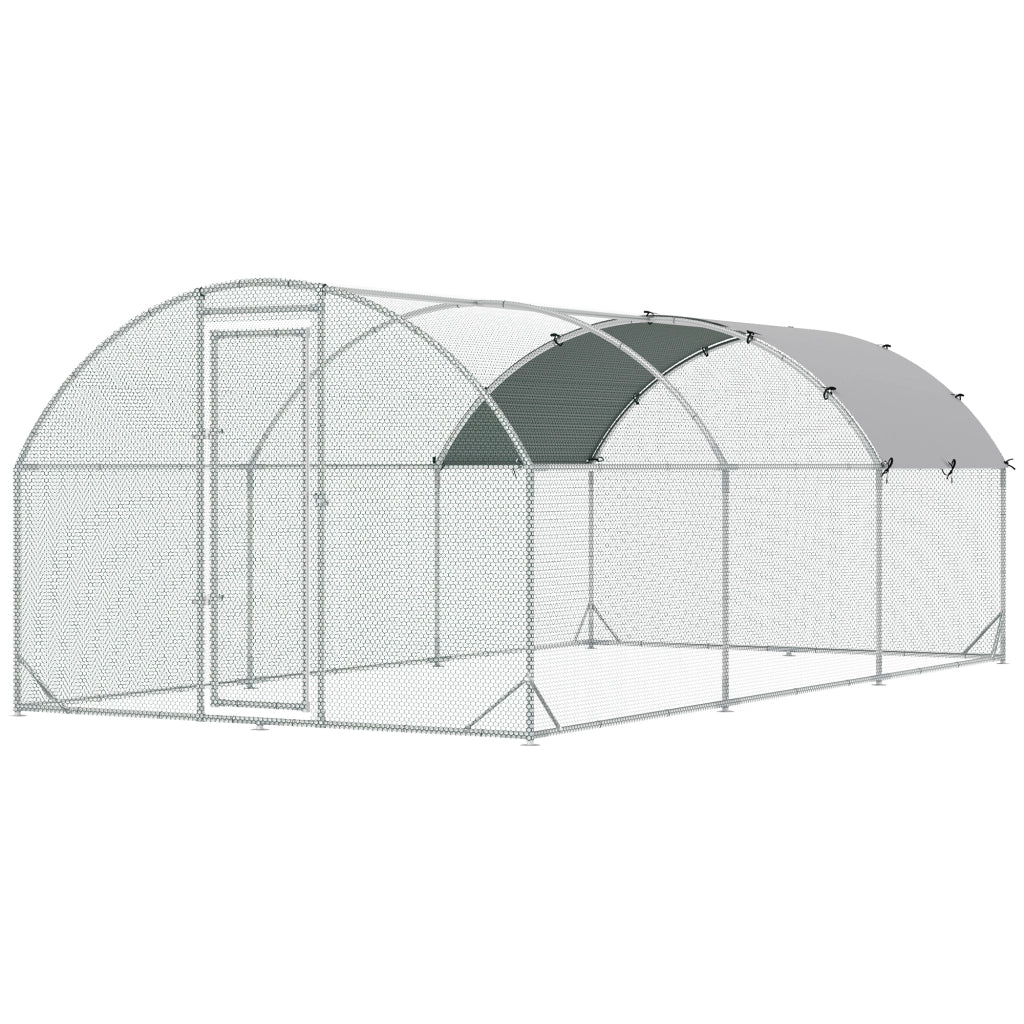 Pollaietto per Esterno ¨C zephmum ¨C Argento 2,8x5,7x1,97 m