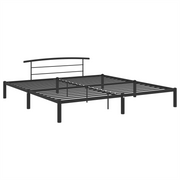 Giroletto-Struttura Letto Nero in Metallo 180x200 cm 356035