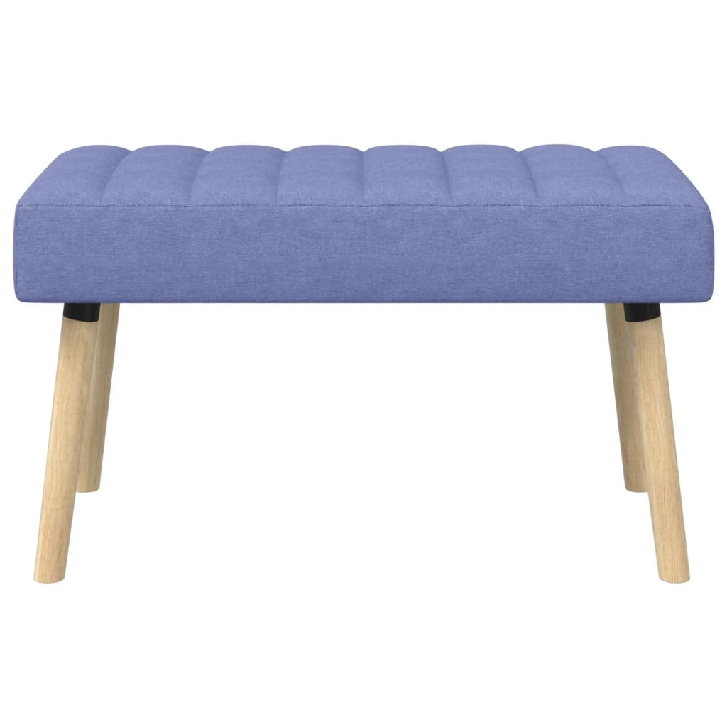 Panchina trapuntata a canale Blu jeans 80 x 40 x 46 cm Tessuto 42038486